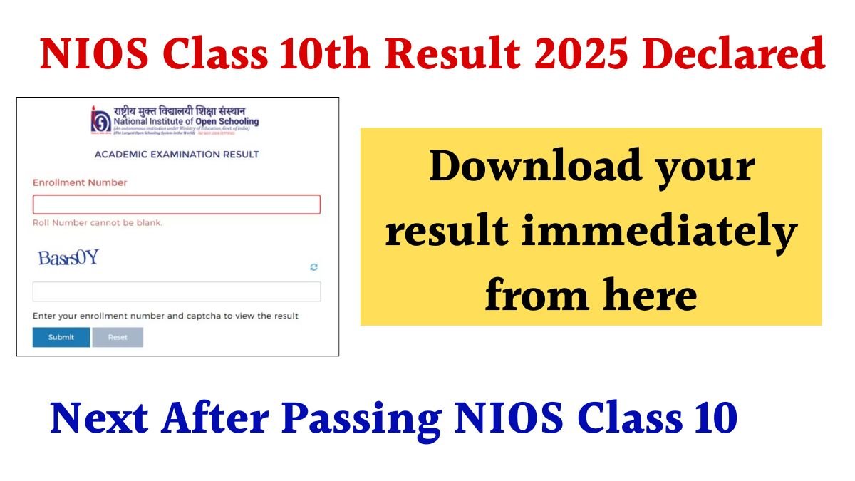 NIOS Class 10th Result